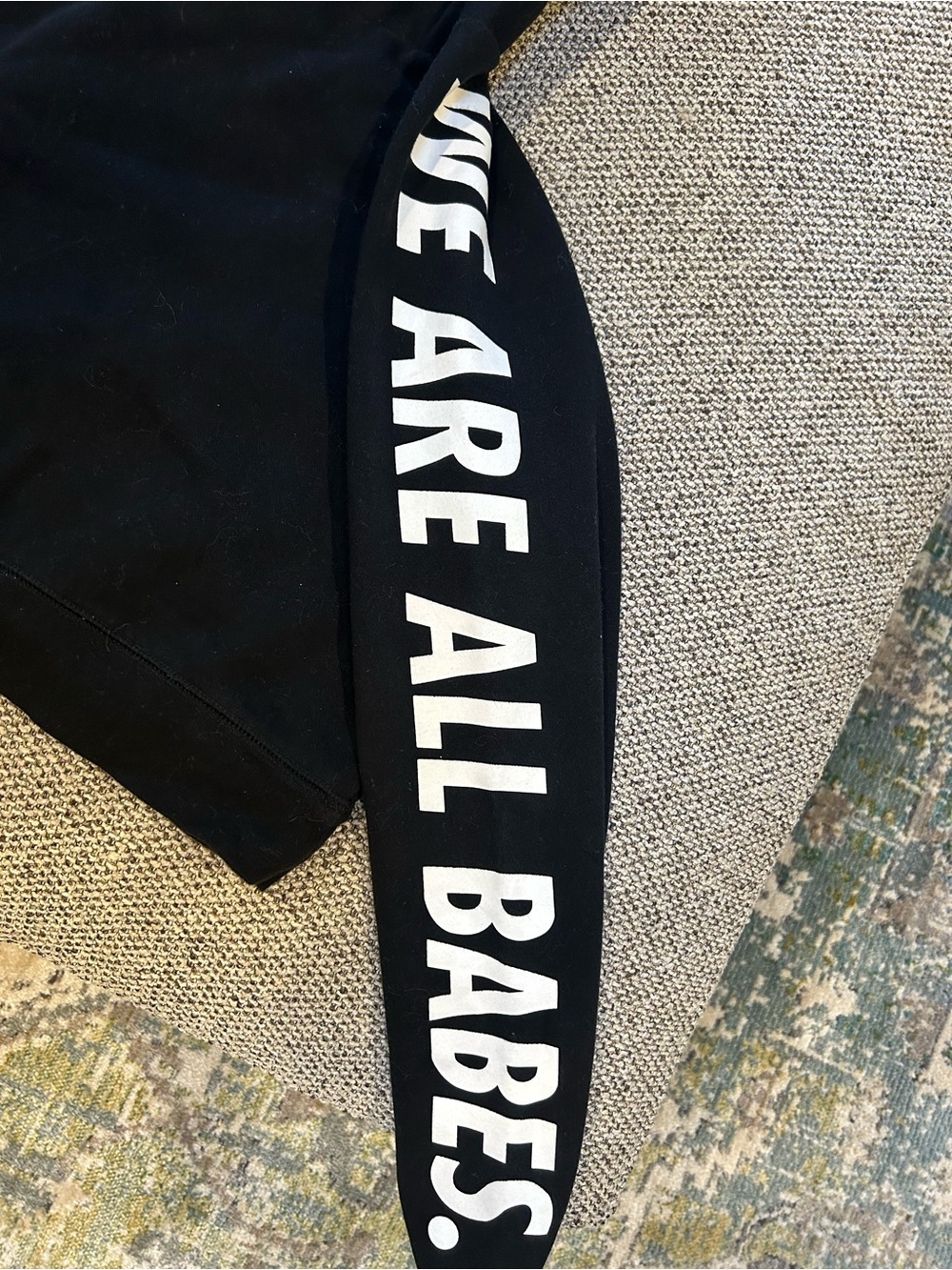 Brunette The Label Black Sweatpants with White Slogan